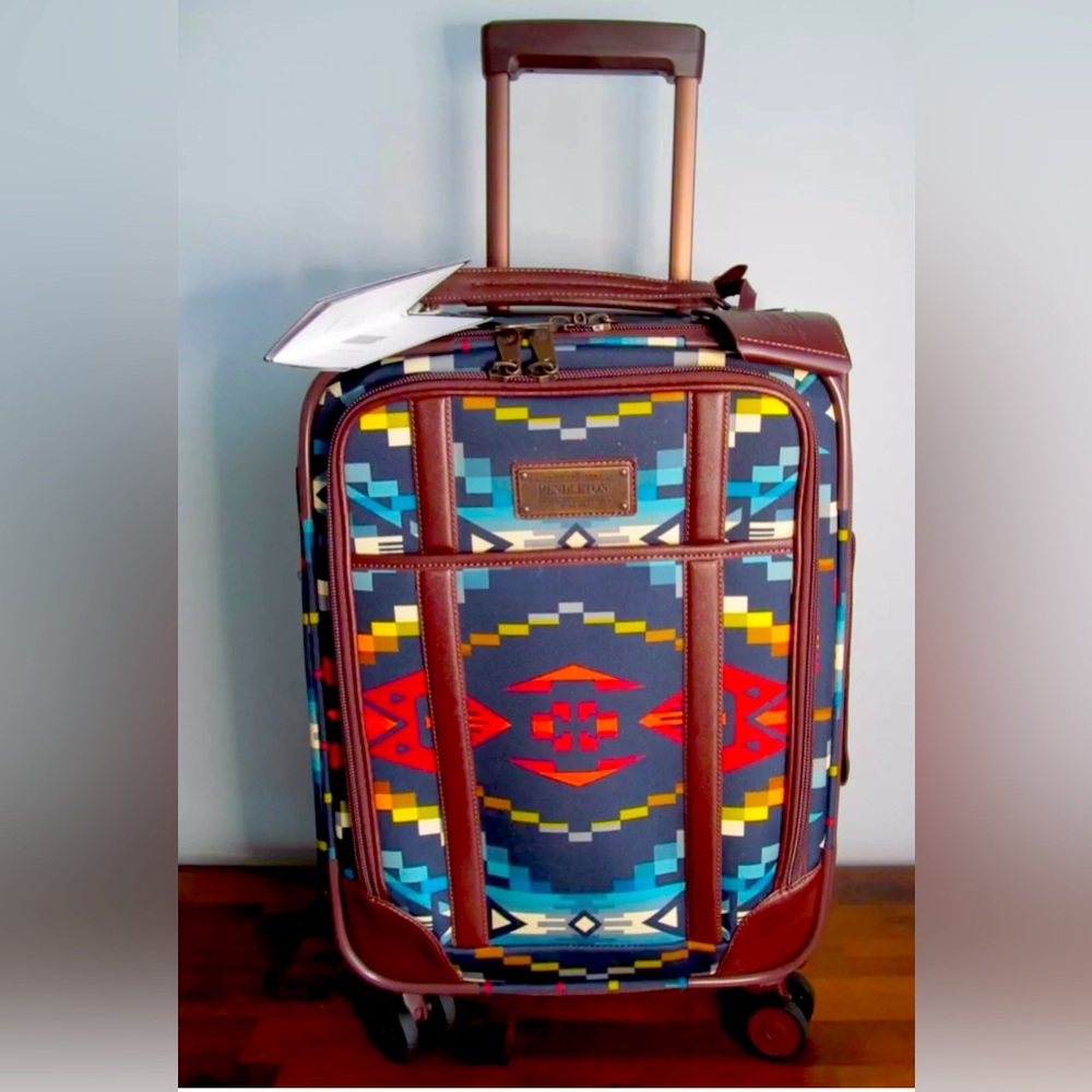 Pendleton Aztec Carry on Rolling Luggage Multi colorful